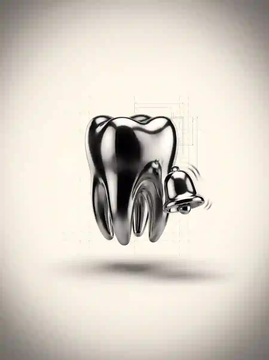 Chrome tooth with a bell